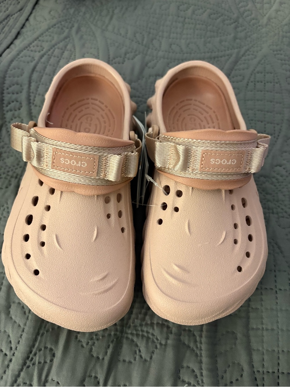 CROCS Unisex Echo Clog in Light Blush Pink with Strap